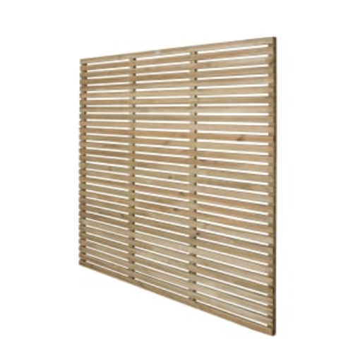 Forest Garden Contemporary Single Slatted Fence Panel 1800 X 1800mm 6 X 6ft Multi Packs