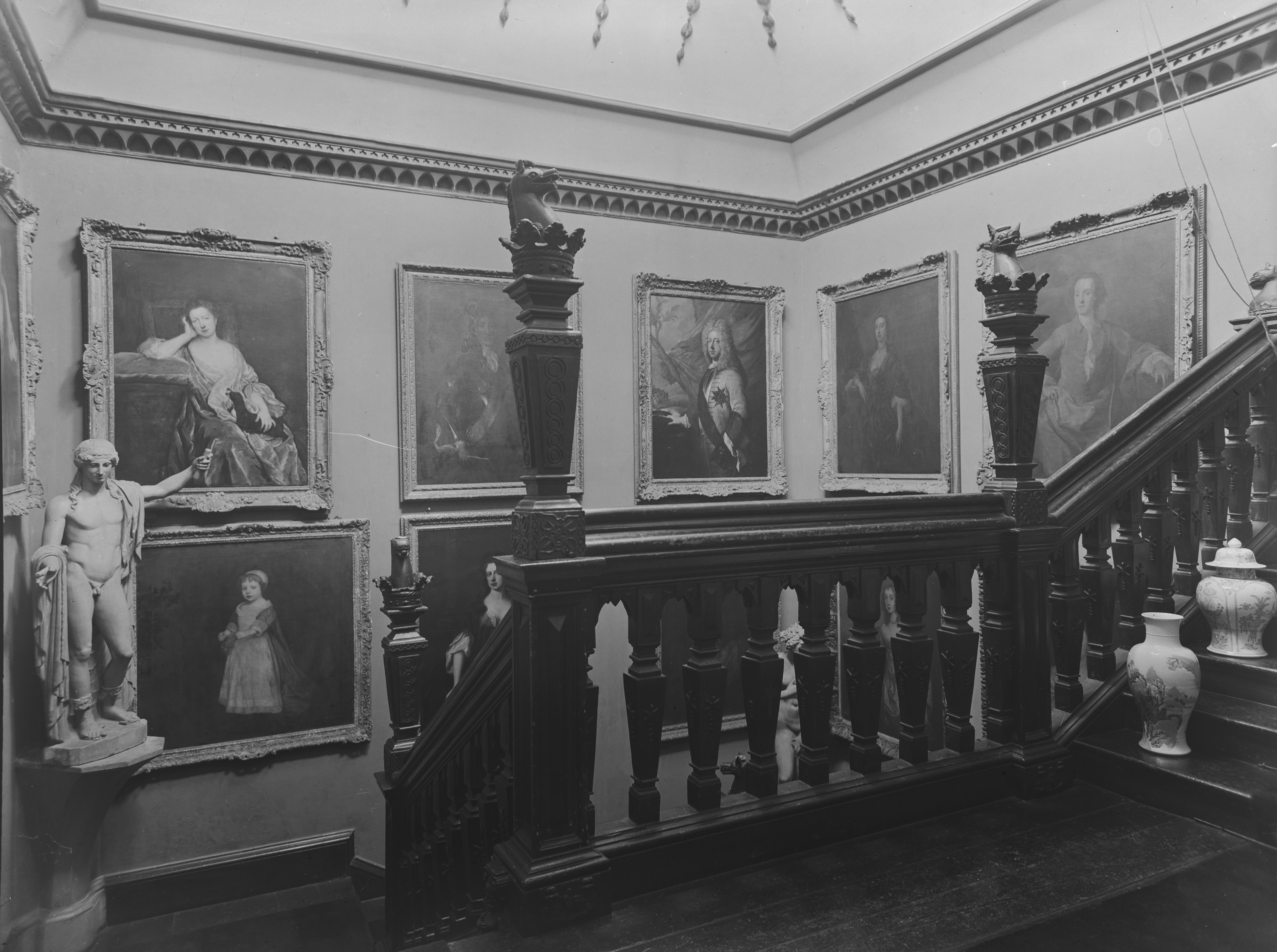 Black and white images of Belhus house in Essex