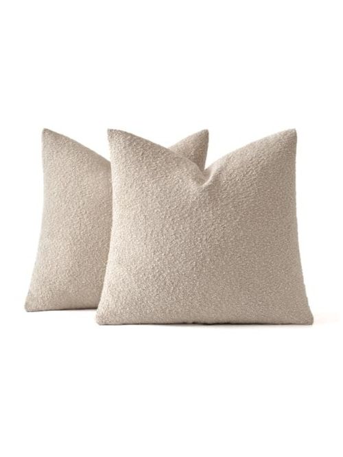 Miulee Decorative Boucle Couch Pillow Covers