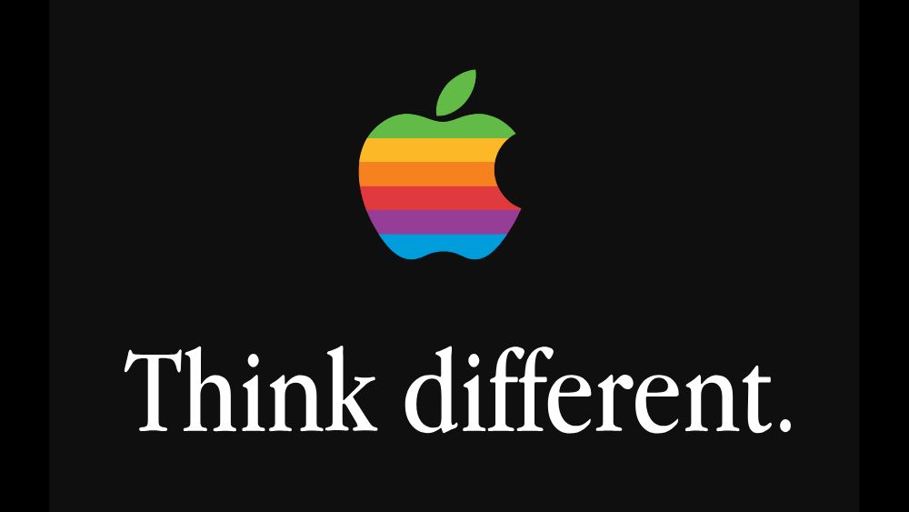 Apple 'Think Different' print ad with Apple logo
