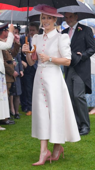 Zara Tindall attends the Sovereign's Garden Party at Buckingham Palace