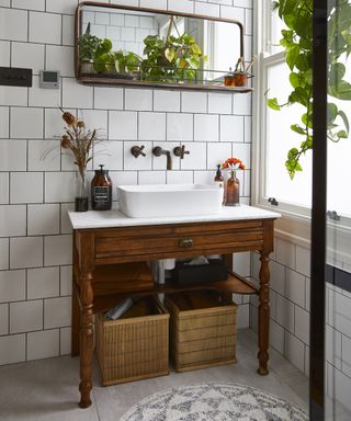Rustic bathroom ideas: Real Homes Davidson Bathroom with wooden vanity