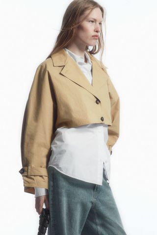 CROPPED HYBRID TRENCH COAT