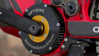 Close up on the Optibike PowerStorm MBB motor
