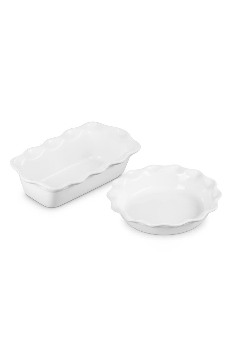 2-Piece Heritage Stoneware Pie Dish &amp;amp; Loaf Pan Set