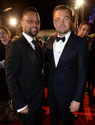 Cuba Gooding Jr & Leonardo DiCaprio At The BAFTA Awards 2016