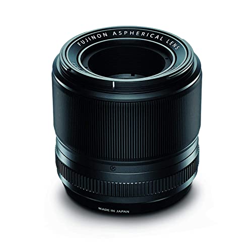 Fujifilm XF60mm f/2.4 R Macro lens on a white background