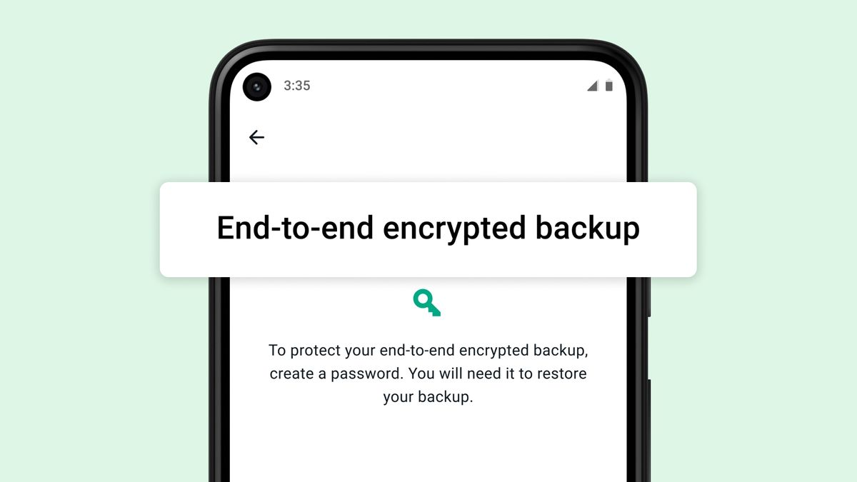 WhatsApp images with its new feature fore end-to-end encryption for backups