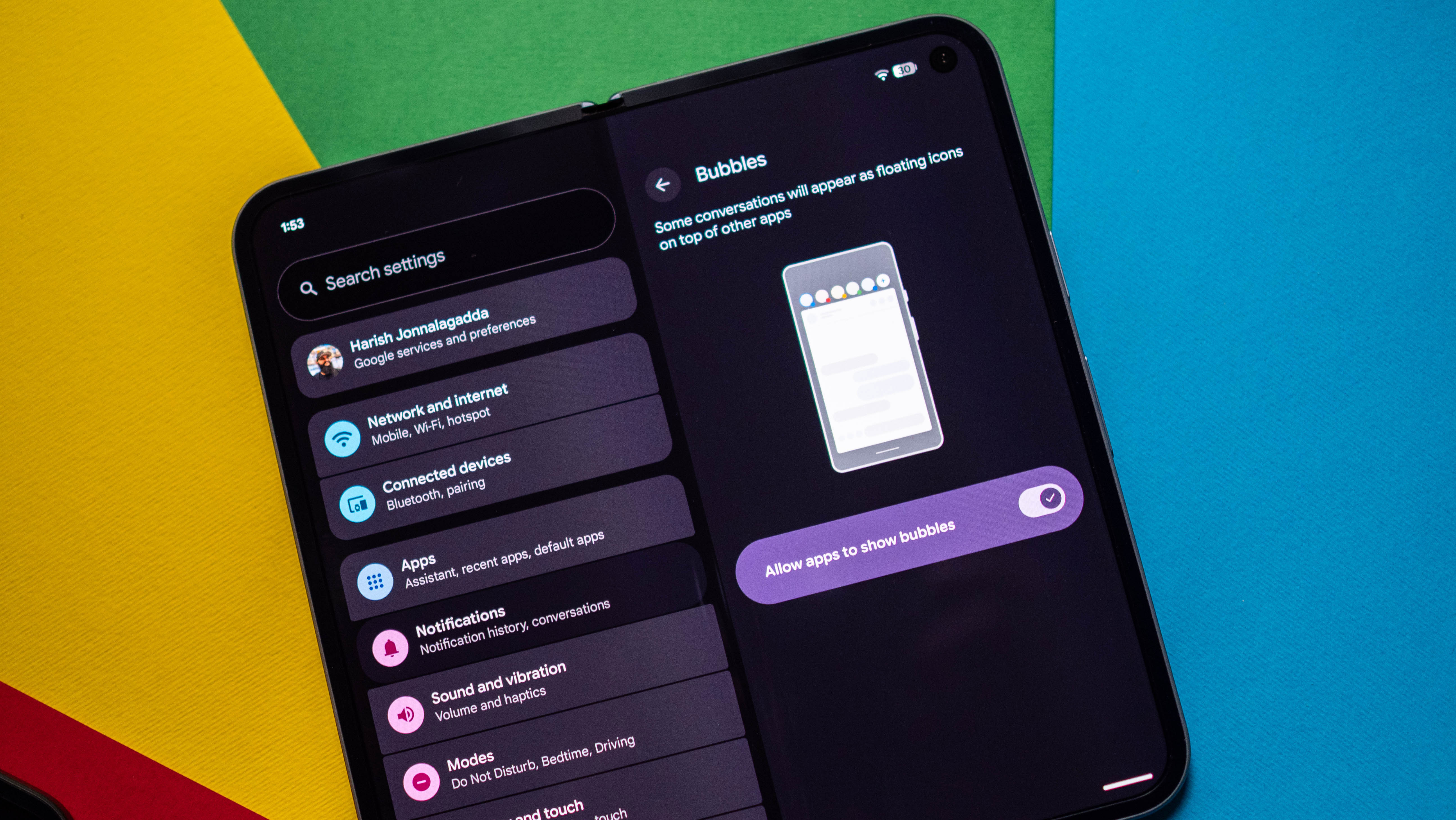 Android 17 how to launch a bubble window on Pixel 10 Pro Fold