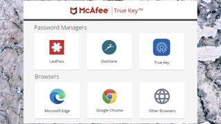 McAfee+ Premium True Key import.