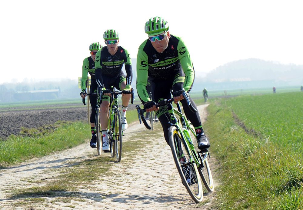Cannondale-Garmin on the pav&eacute;
