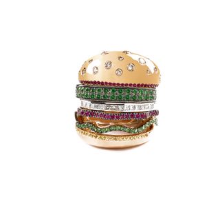 Stackable high jewellery burger rings