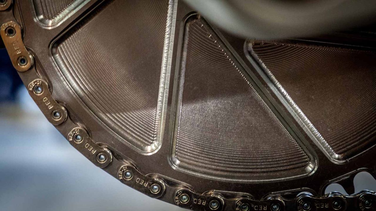 Details of the Scott bike, designed by Dangerholm