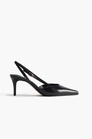 Pointed Slingback Court Shoes