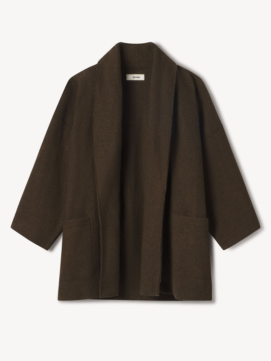 Marled River Rock Felted Wool Wrap Coat - Buck Mason- Modern American Classics