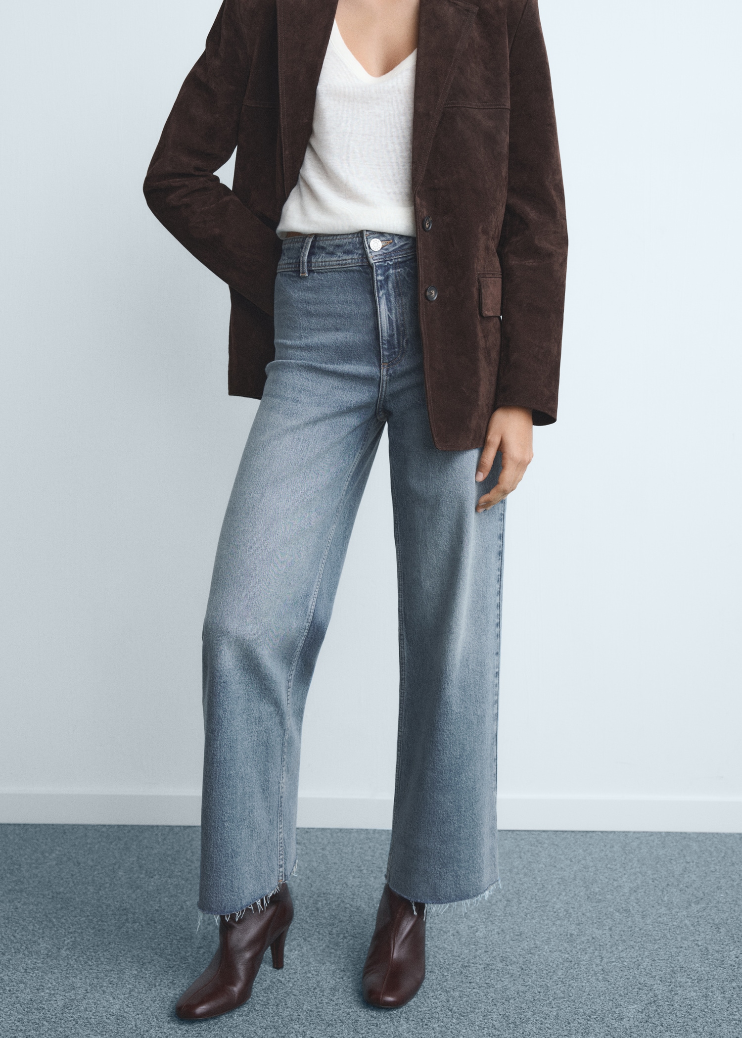 Catherin Culotte High-Rise Jeans - Women | Mango United Kingdom