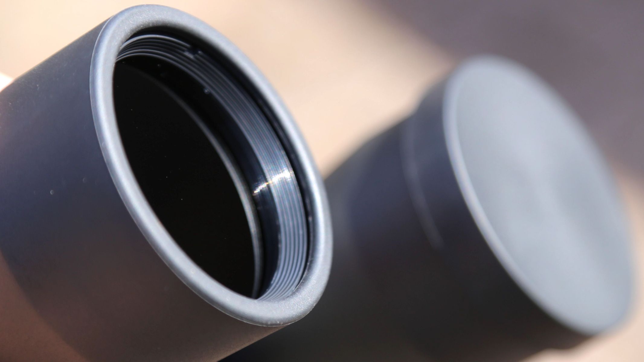 View of objective lenses on the EclipSmart 12x50 binoculars