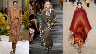 Ulla Johnson / Etro and Chloé models on the runway