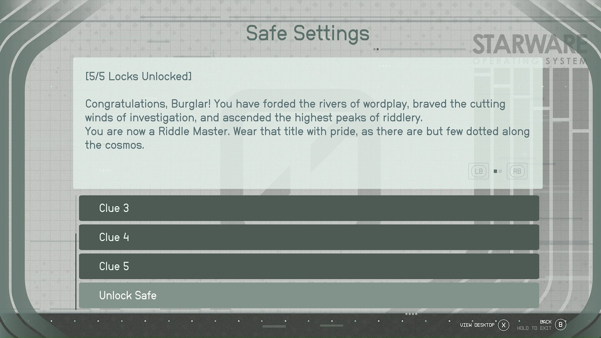 Starfield Anchorpoint Defunct Safe and clue locations