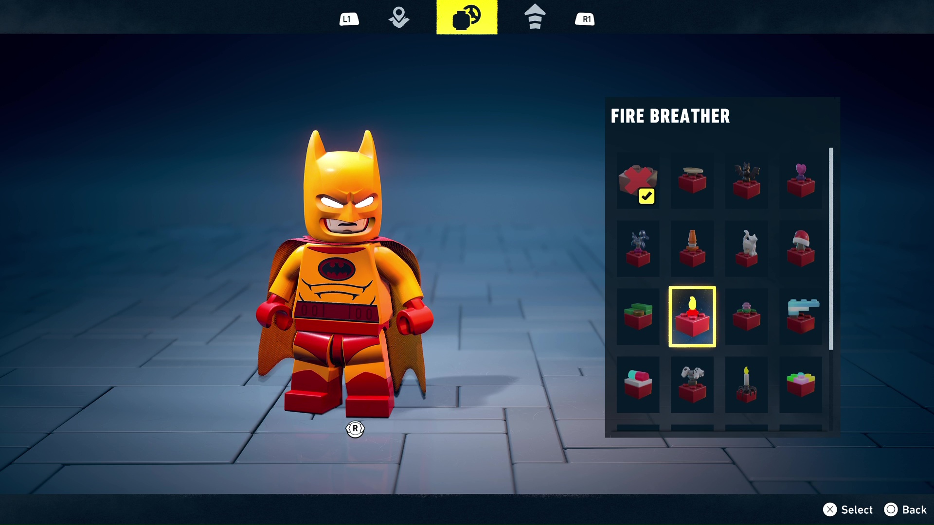 Fire Breather Red Brick modifier in Lego Batman Legacy of the Dark Knight