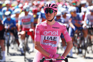 Tadej Pogačar on stage 5 of the Giro d'Italia