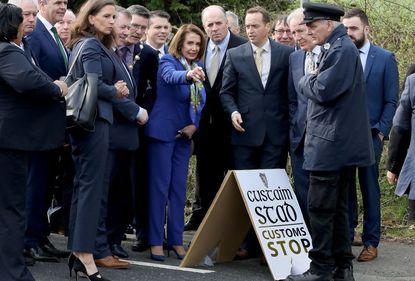 Nancy Pelosi visits the Irish border in April 2019