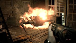 Resident Evil 7 Grenade Launcher Maguerite Fight