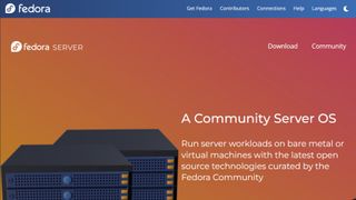 Fedora website screenshot.