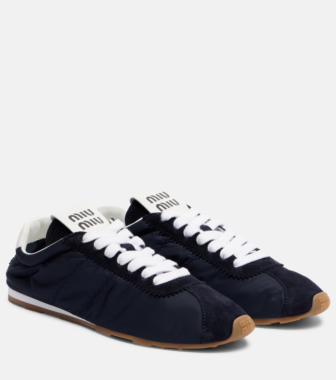 Plume Suede-Trimmed Sneakers