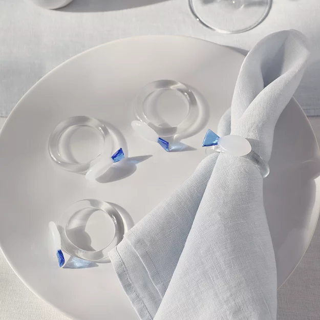 Glass Fish Napkin Rings &amp;ndash; Set of 4 | Table Linen, Placemats &amp;amp; Coast...