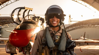 Madeline Swegle, the U.S. Navy's first Black female tactical jet pilot