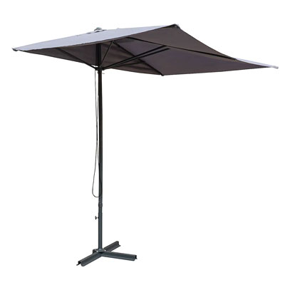 grey half parasol