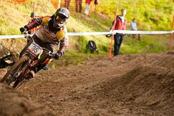 Women's four cross winner Fionn Griffiths of Norco at the World Cup in Maribor, Slovenia