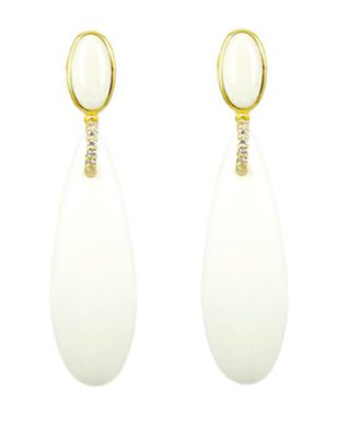 White agate earrings