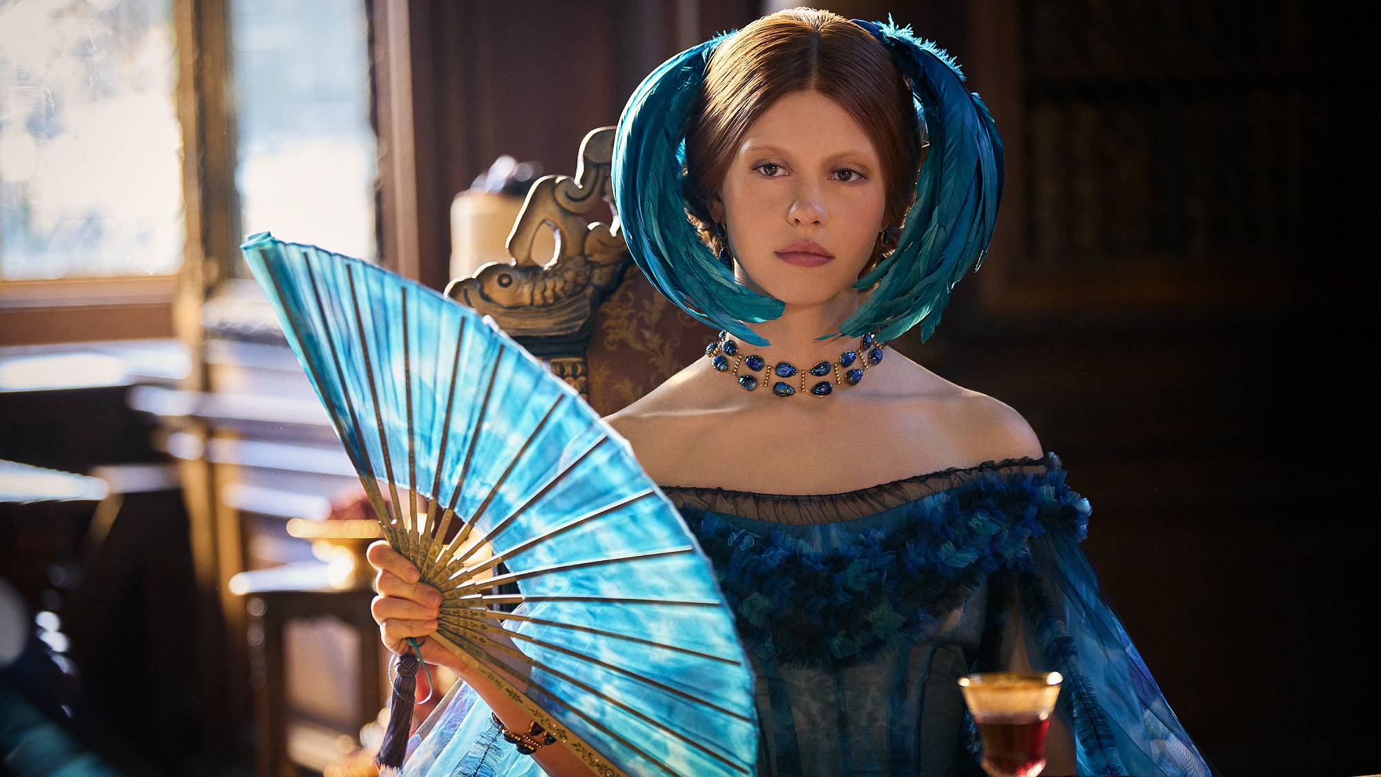 Mia Goth as Elizabeth in "Frankenstein" on Netflix