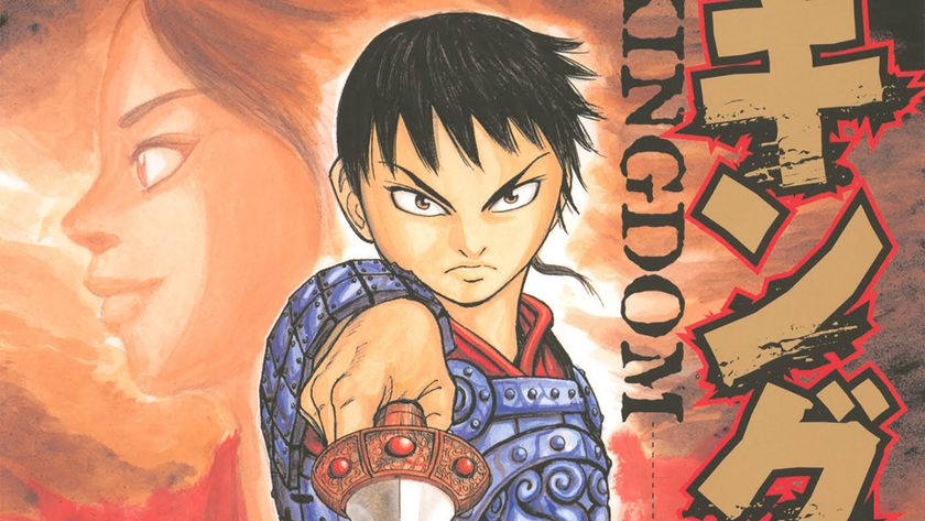 Xin stretching out his sword on the cover of Kingdom Vol. 1