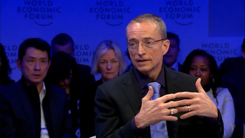 Intel CEO Pat Gelsinger speaking at the World Economic Forum