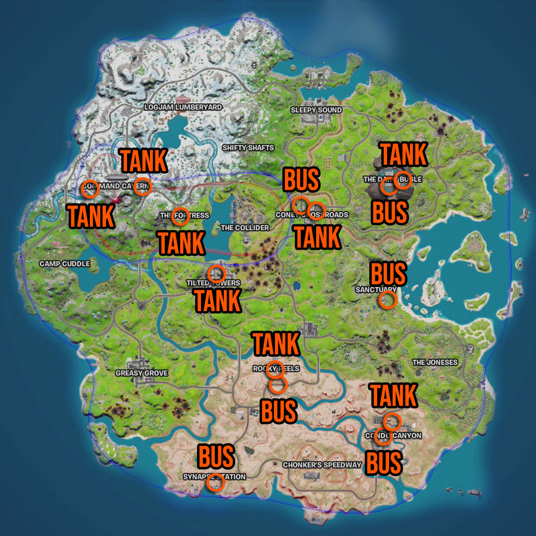 Carte Des Tourelles Montées Fortnite