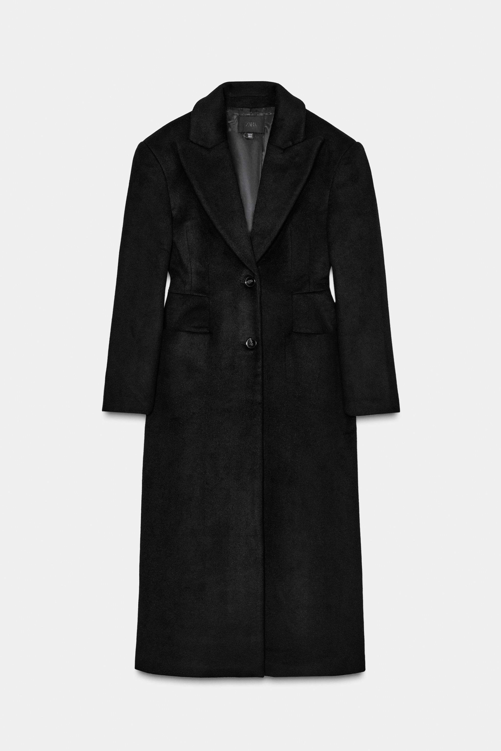 Extra-Long Wool Blend Coat