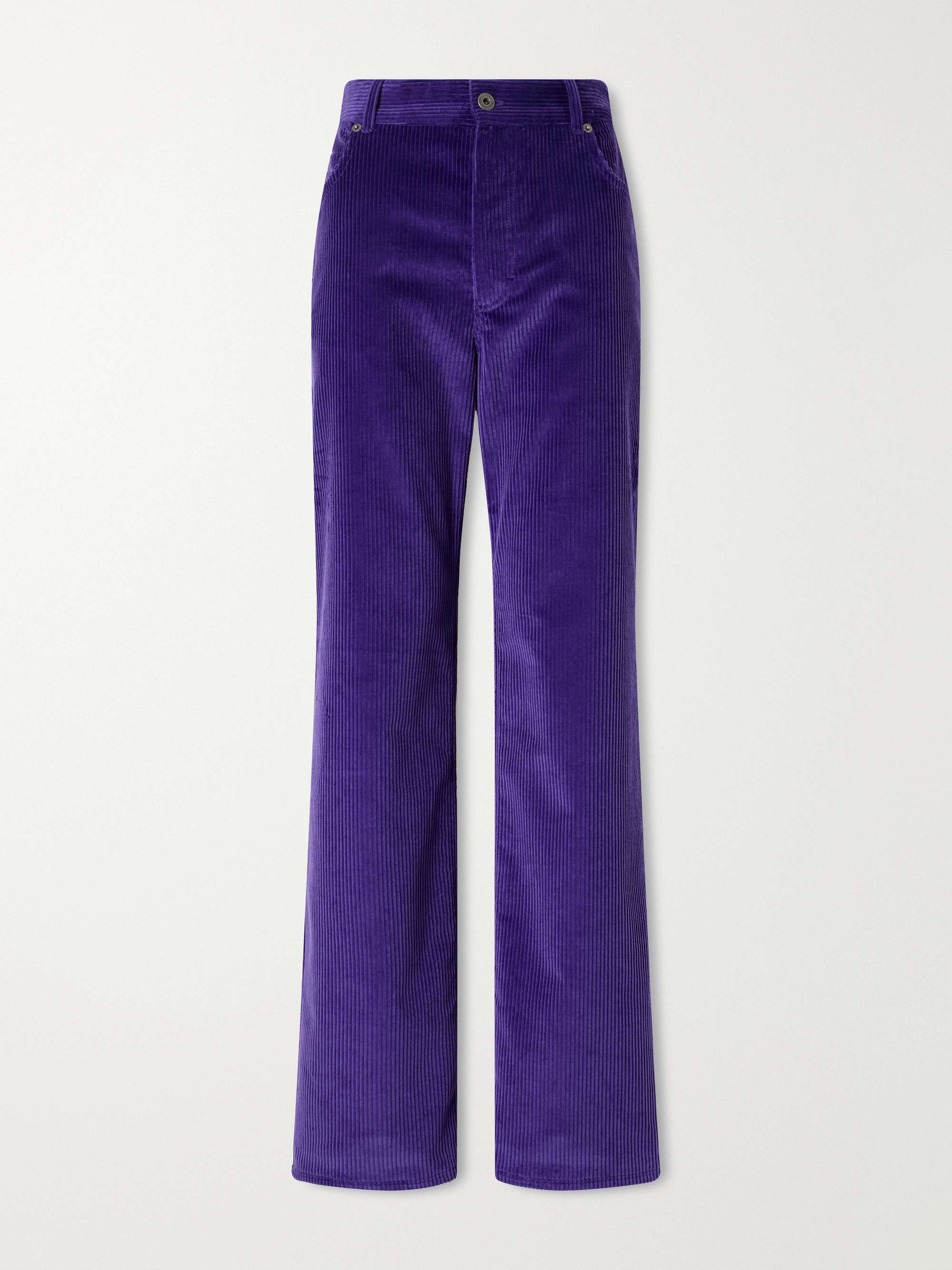 Cotton-Corduroy Straight-Leg Pants