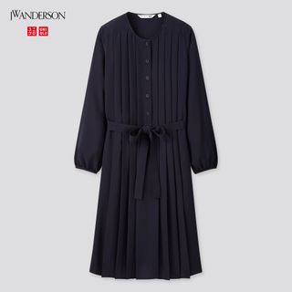 JW Anderson Belted Pleated Long Sleeve Dress, £49.90