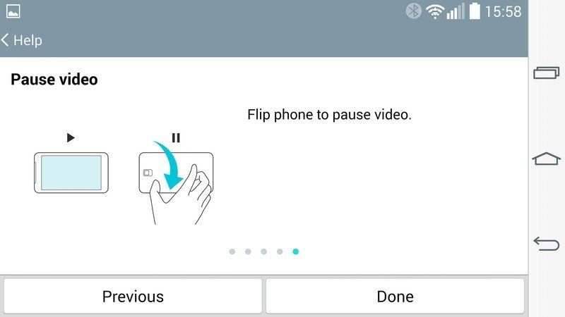 LG G3 gestures
