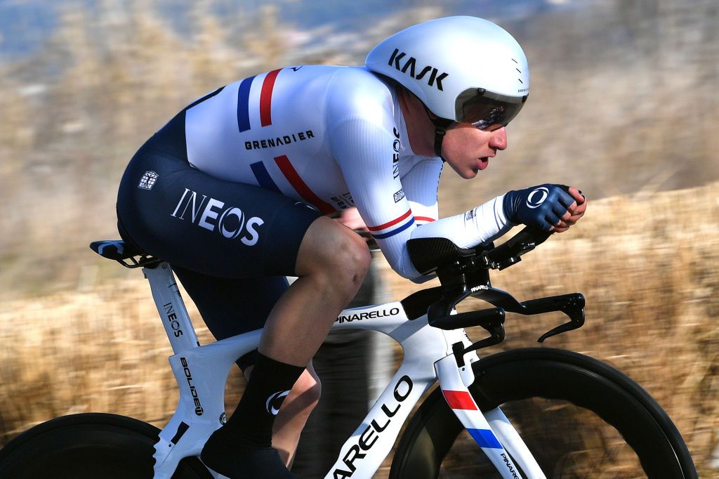 BERRELTANG FRANCE FEBRUARY 10 Ethan Hayter of United Kingdom and Team INEOS Grenadiers sprints during the 6th Tour De La Provence 2022 Prologue a 71km Individual Time Trial stage from Berreltang to Berreltang TDLP22 ITT on February 10 2022 in Berreltang France Photo by Luc ClaessenGetty Images