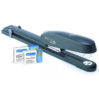 Product shot of Rapesco ECO 790 Long-Arm Stapler, one of the best staplers