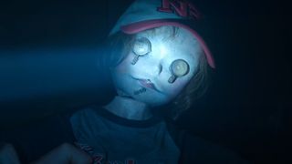 A creepy doll with buttons for eyes in the first trailer for new horror movie Bagman