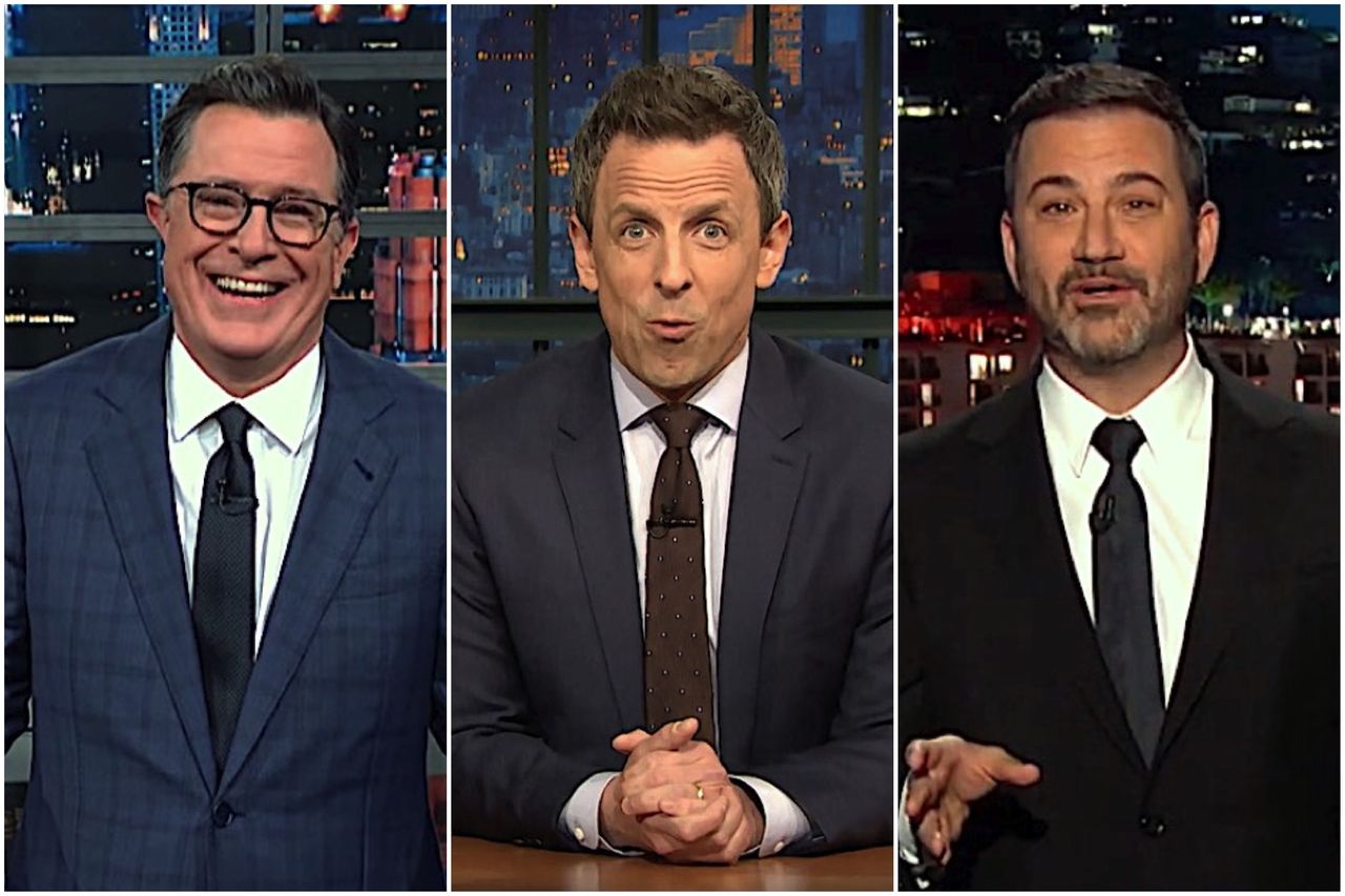 Late night hosts on Trump&amp;#039;s spray tan botch