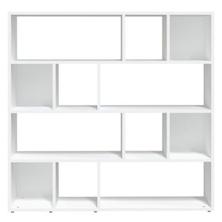 white shelving unit