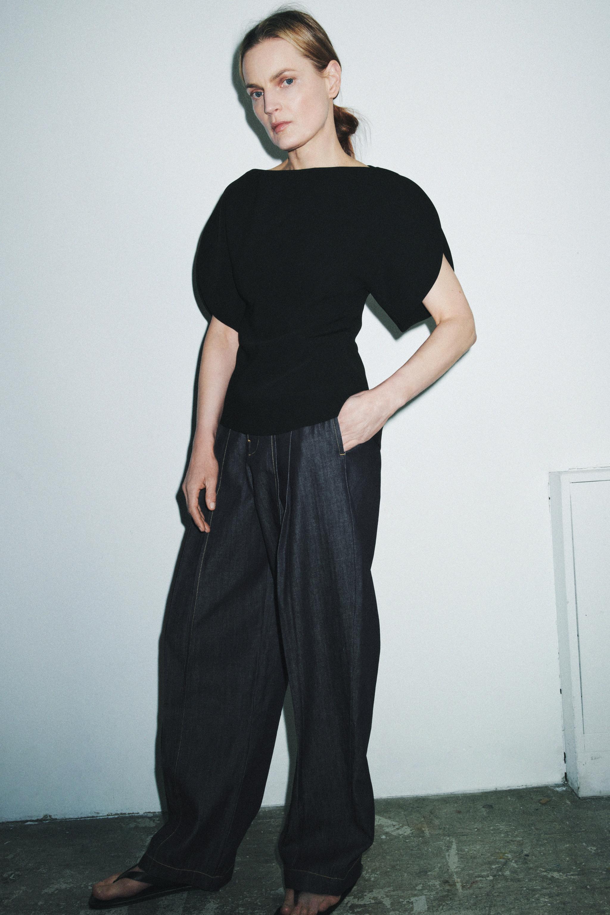 Zw Collection Puff Sleeve Top