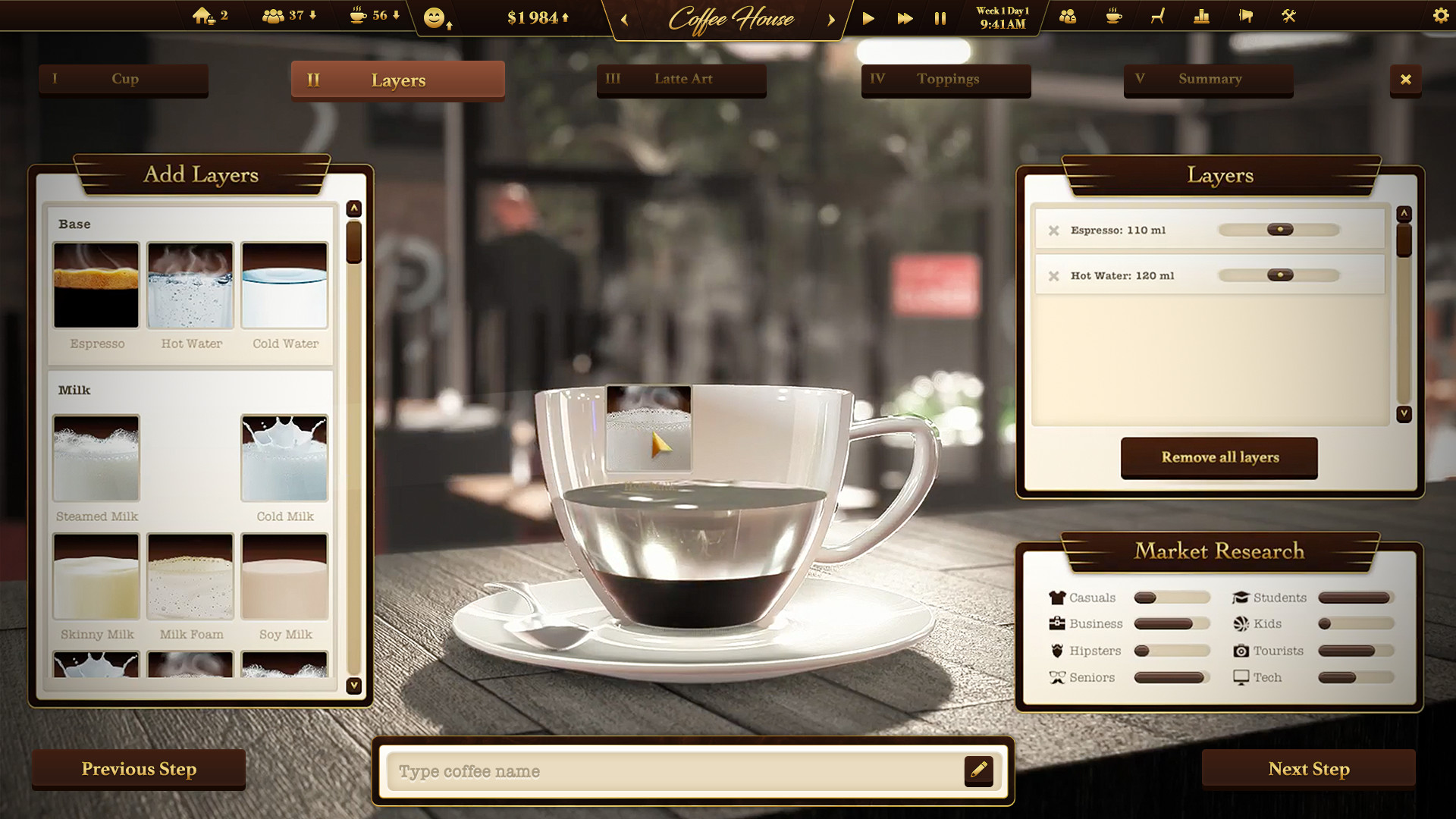 Espresso Tycoon coffee shop sim