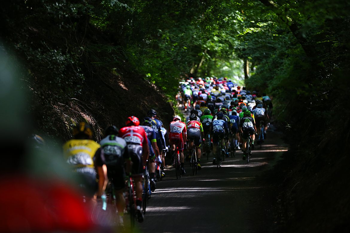 The back of the RideLondon peloton